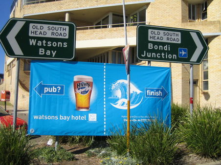 City2Surf an der Kreuzung Pub oder Ziel