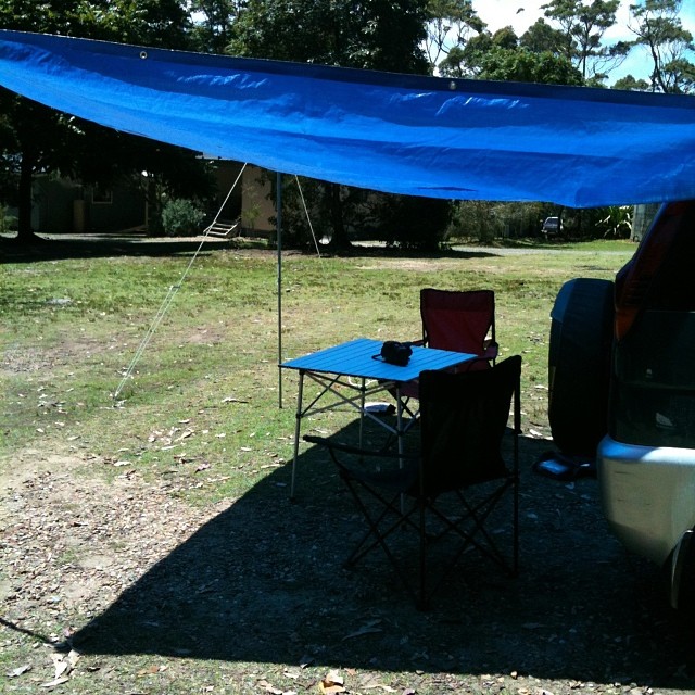 Urd mit Vorzelt am Depot Beach