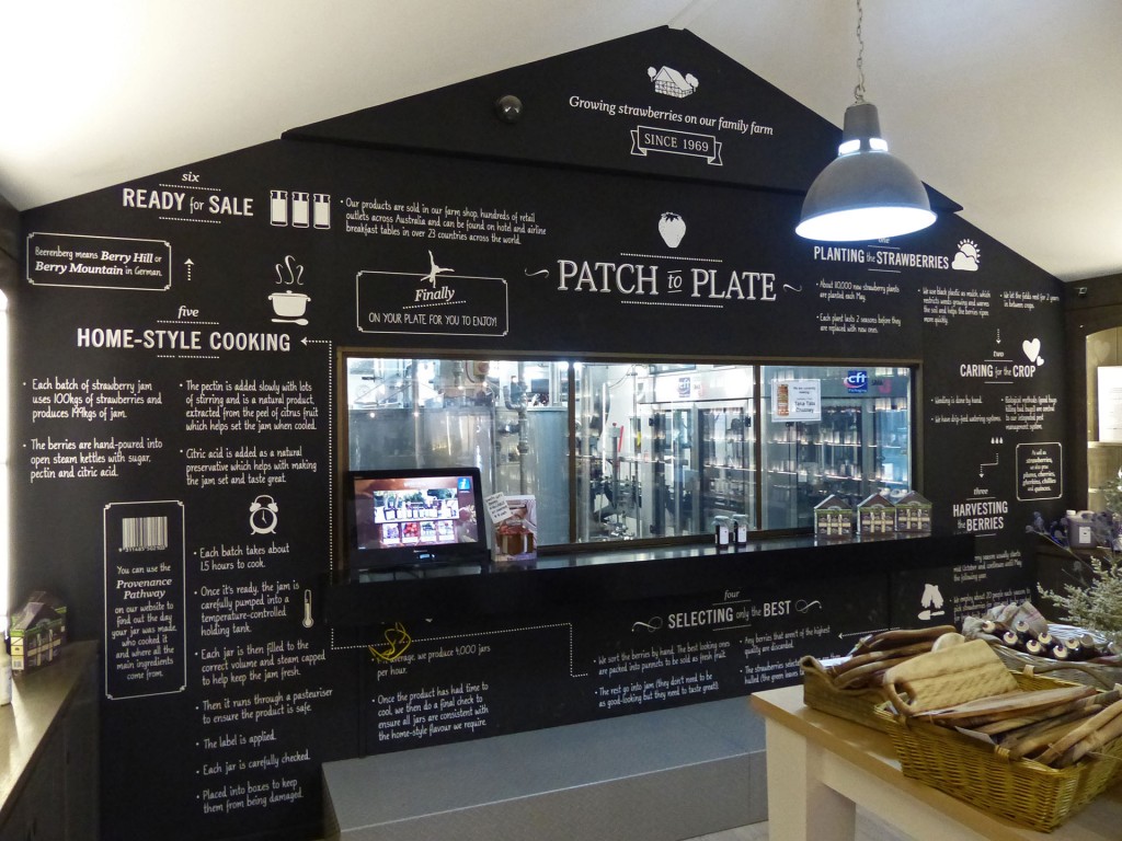 Beerenberg Farmshop mit Einsicht in die Produktion